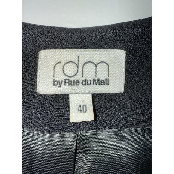 RDM by Rue du Mail Chic Sexy Black Clubwear Leather Zip Front Vest size 40 - Picture 3 of 11